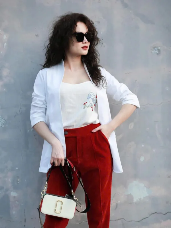 Áo blazer linen